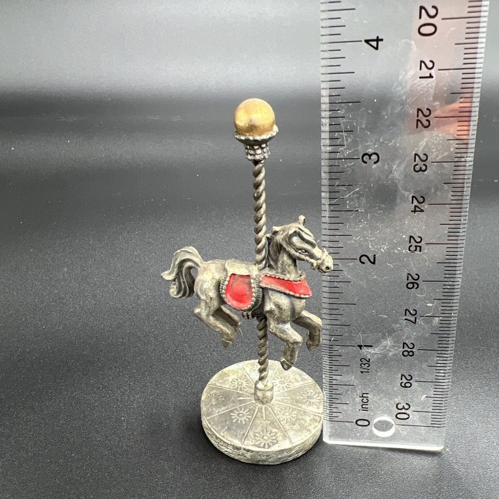 carousel horse figurine Pewter